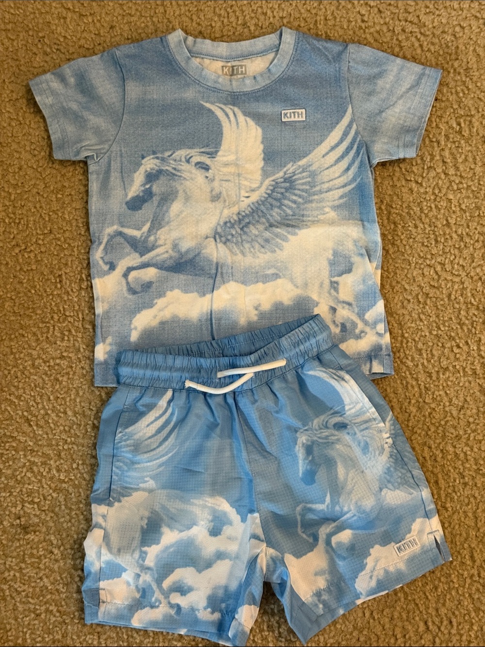 Kith Light Blue Pegasus Kids Pajama Set